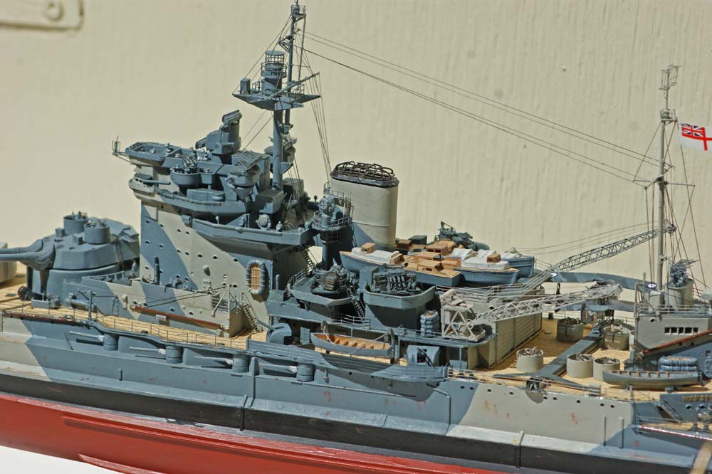 WhiteEnsignModels 1/350 WARSPITE 1943① HMS Warspite 1/350, Academy kit + PE (White Ensign Models